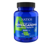 NATIOS Ashwagandha Extract, 5000 mg, Extra Strength, 90 veganských kapslí