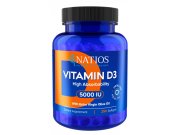 Natios Vitamin D3, Vysoce vstřebatelný, 5000 IU, 250 softgel kapslí