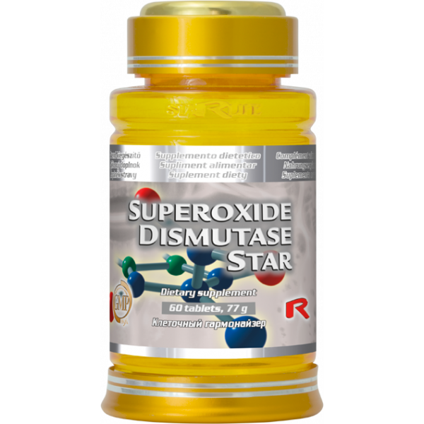 Superoxide dismutase star patří mezi silné antioxidantů, chrání buňky před volnými radikály