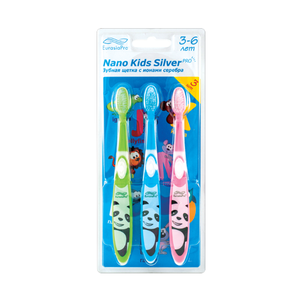 Zubní kartáček NANO Kids Silver 3-6 age