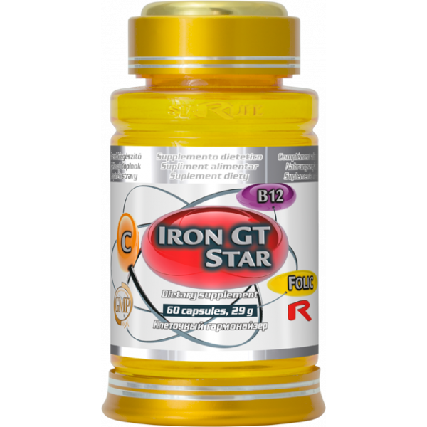 Iron star obsahuje železo, vitamín C,  kyselinu listovou, B12, B9, kolagen