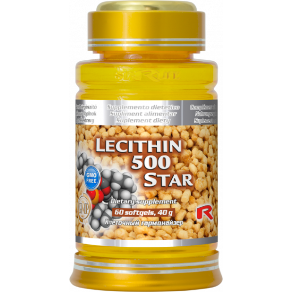 Lecithin 500 star, mozek, nervy, zlepšení paměti, cholesterol, padání vlasů