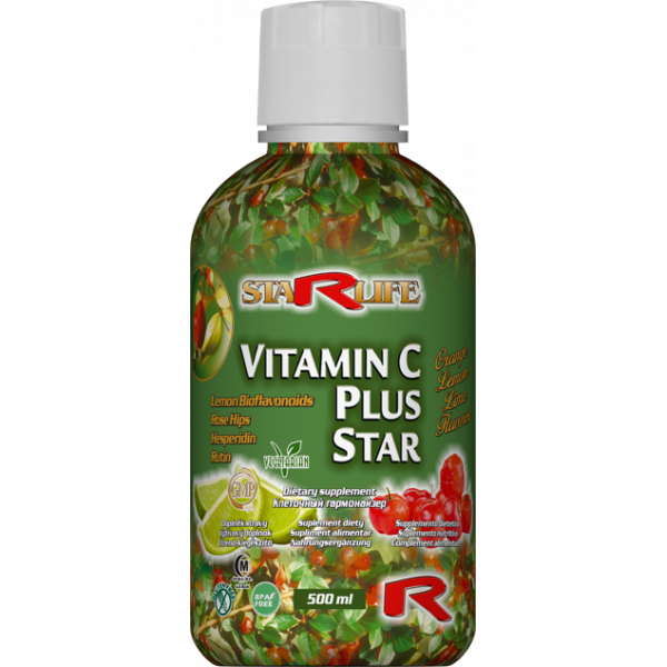 Tekutý vitamín C s obsahem bioflavoniodů, přírodního šípku  pro podporu imunity