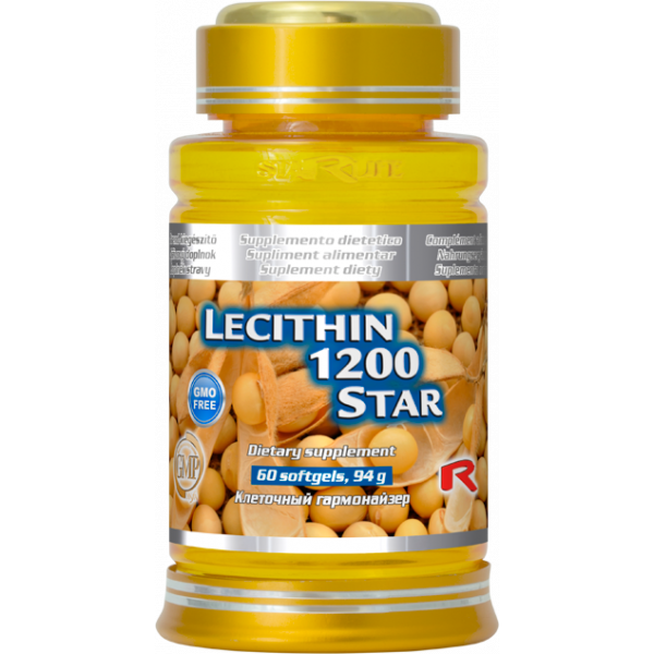 Lecithin 1200 star -  výživa pro mozek  a nervy, součást každé buňky v těle 