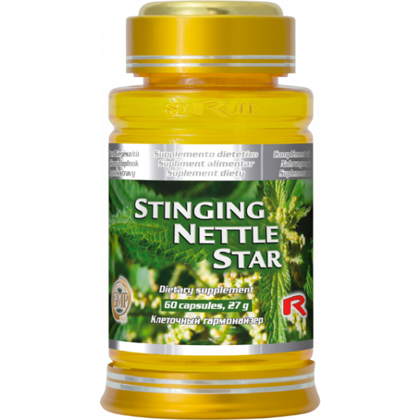 Starlife Stinging nettle star, Želatinová kapsle, kopřiva dvoudomá, cévní soustava, kardiovaskulární systém, těžké nohy