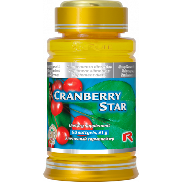Cranberry star - Brusinka pro normální funkci močové soustavy, úleva od PMS-premenstruačního syndromu