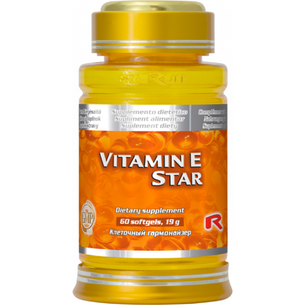 Vitamin E star - přírodní vitamin E s obsahem všech d-alfa, d-beta, d-gama, d­ delta tokoferolů