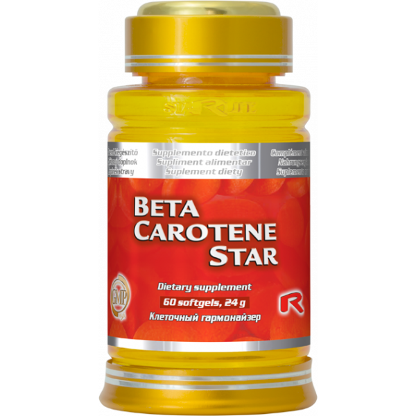 Beta karoten - provitamín, který se v těle mění na vitamín A.  Patří mezi katotenoidy