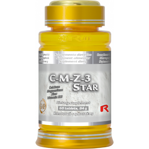 C-M-Z-3 star - pro pevné kosti, zuby krásné vlasy a nehty, snížení únavy a vyčerpání