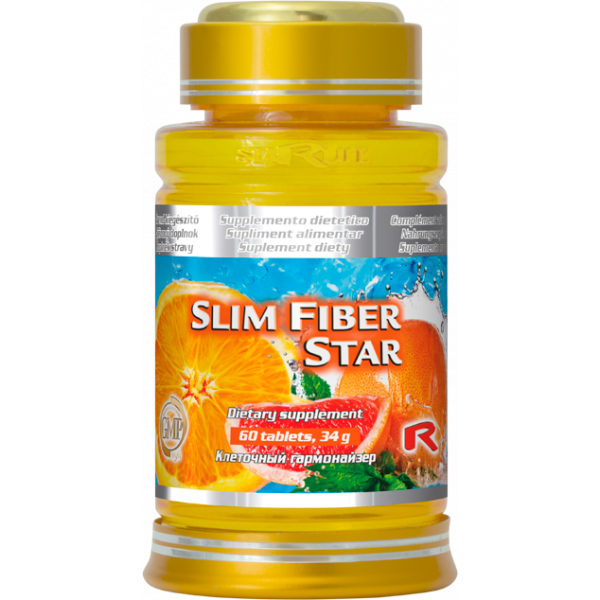 Slim fiber star -  vláknina na podporu hubnutí, celulitidu, detoxikaci, kontrolu hmotnosti